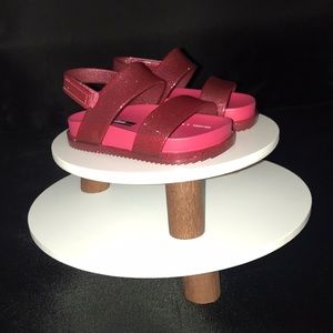 Mini Melissa Sparkling Pink Jelly Sandals